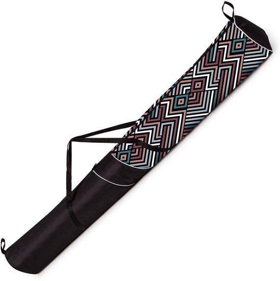FEROCITY - Skitas voor één paar ski's 170cm - Bescherming voor winteruitrusting - Pastel Zig Zag