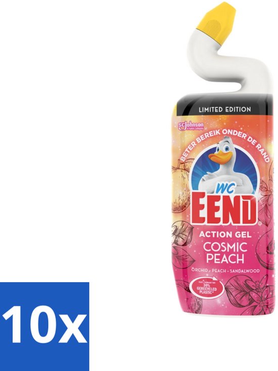 10 x WC Eend - Action Gel Cosmic Peach - Toiletreiniger - Perzikfris ...