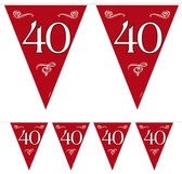 Guirlandes et drapeaux 40e anniversaire 10 mètres
