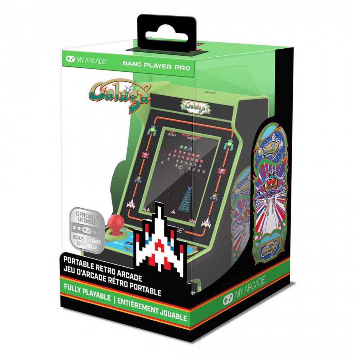 My Arcade Nano Player Galaga 2 Games 4.5´´ Retroconsole Transparant One Size / EU Plug 220V