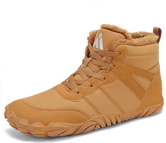 Mishansha Blotevoetenschoenen, winter, warm gevoerd, winterschoenen voor dames en heren, maat 36-48 EU, Bruinig., 42 EU