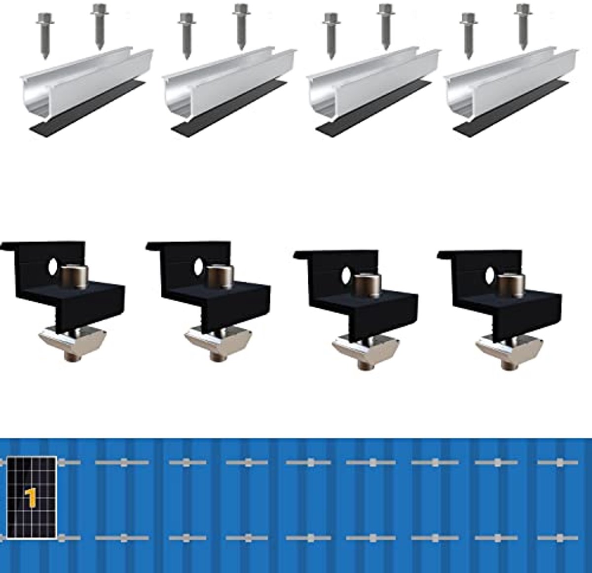 Verstelbare Zonnepaneelhouder 12 cm - Montageaccessoires voor Zonnepanelen