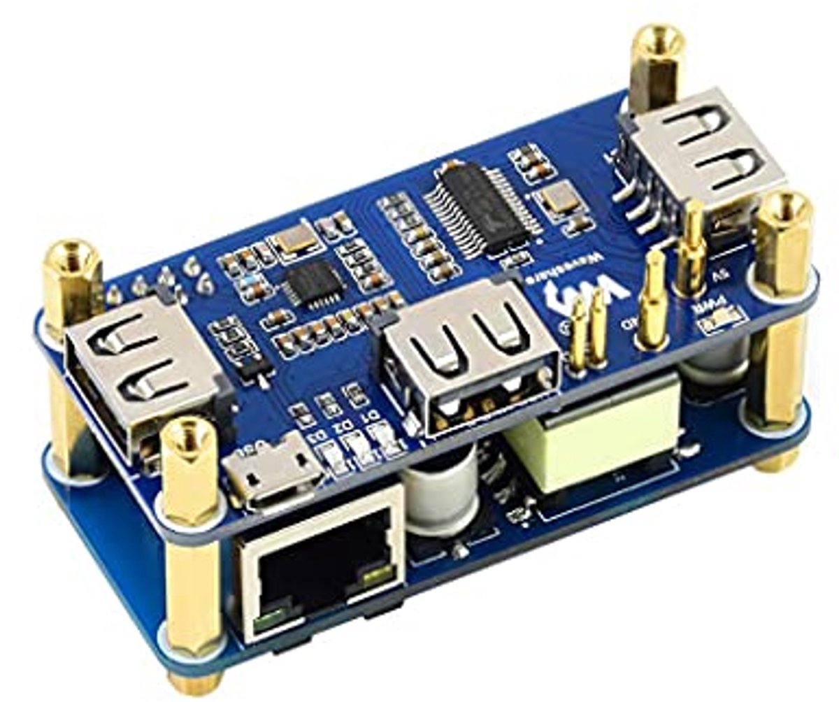 PoE Ethernet/USB HUB HAT voor Raspberry Pi Zero met 3 USB 2.0-poorten