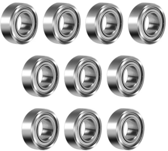 SOURCING MAP 10Pcs Roulement à Billes à Gorge Profonde 698-2RS 8 x 19 x 6 mm Double Scellé
