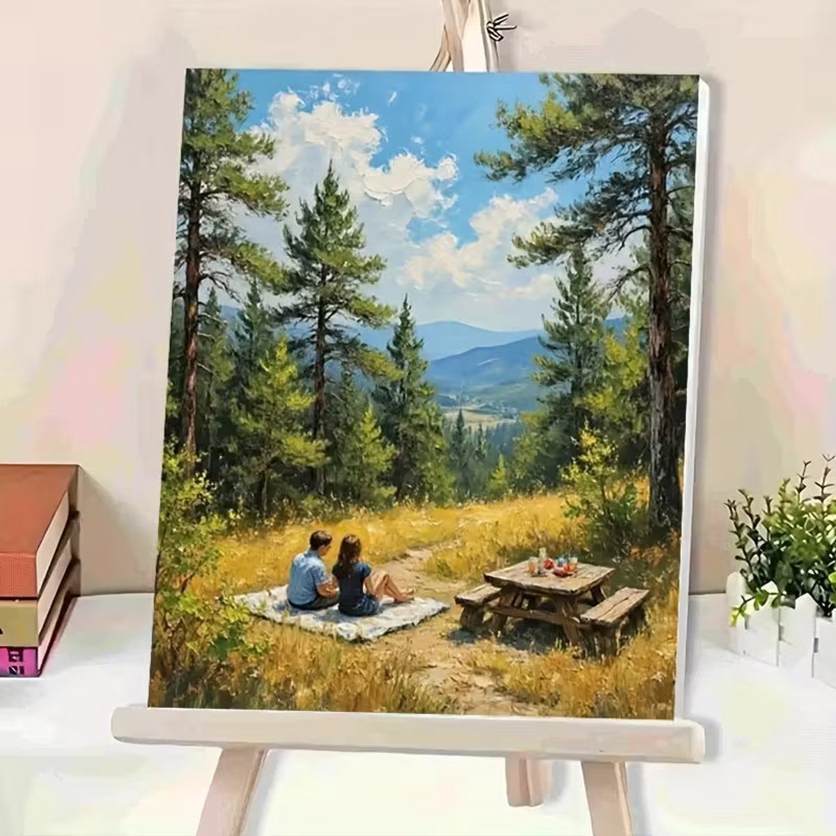 Paint by numbers – schilderen op nummer – DIY decoratie - Landschap - Mountain Escape — afbeelding 6