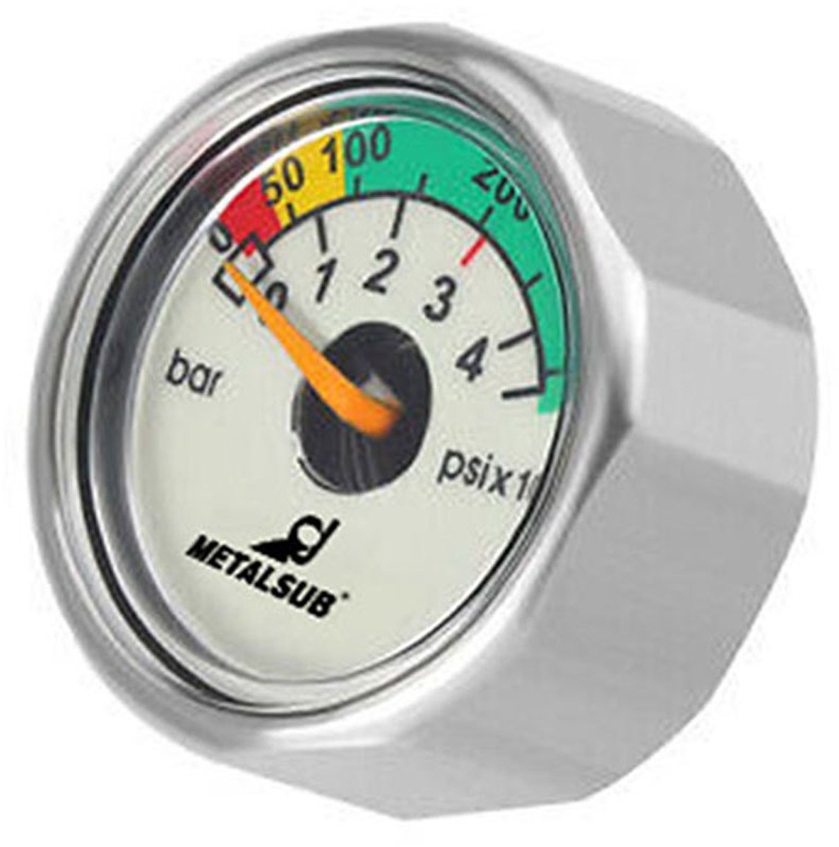 Metalsub Pony Double Scale Manometer Zilver