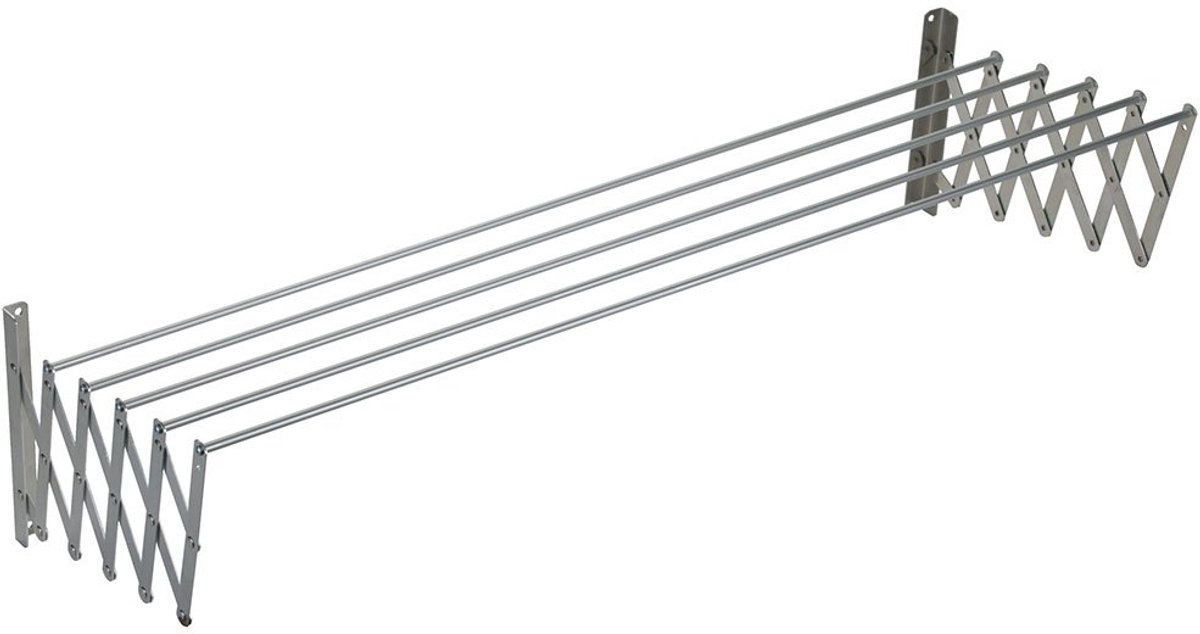 Sauvic 90 Cm Uitschuifbare Aluminium Waslijn Zilver