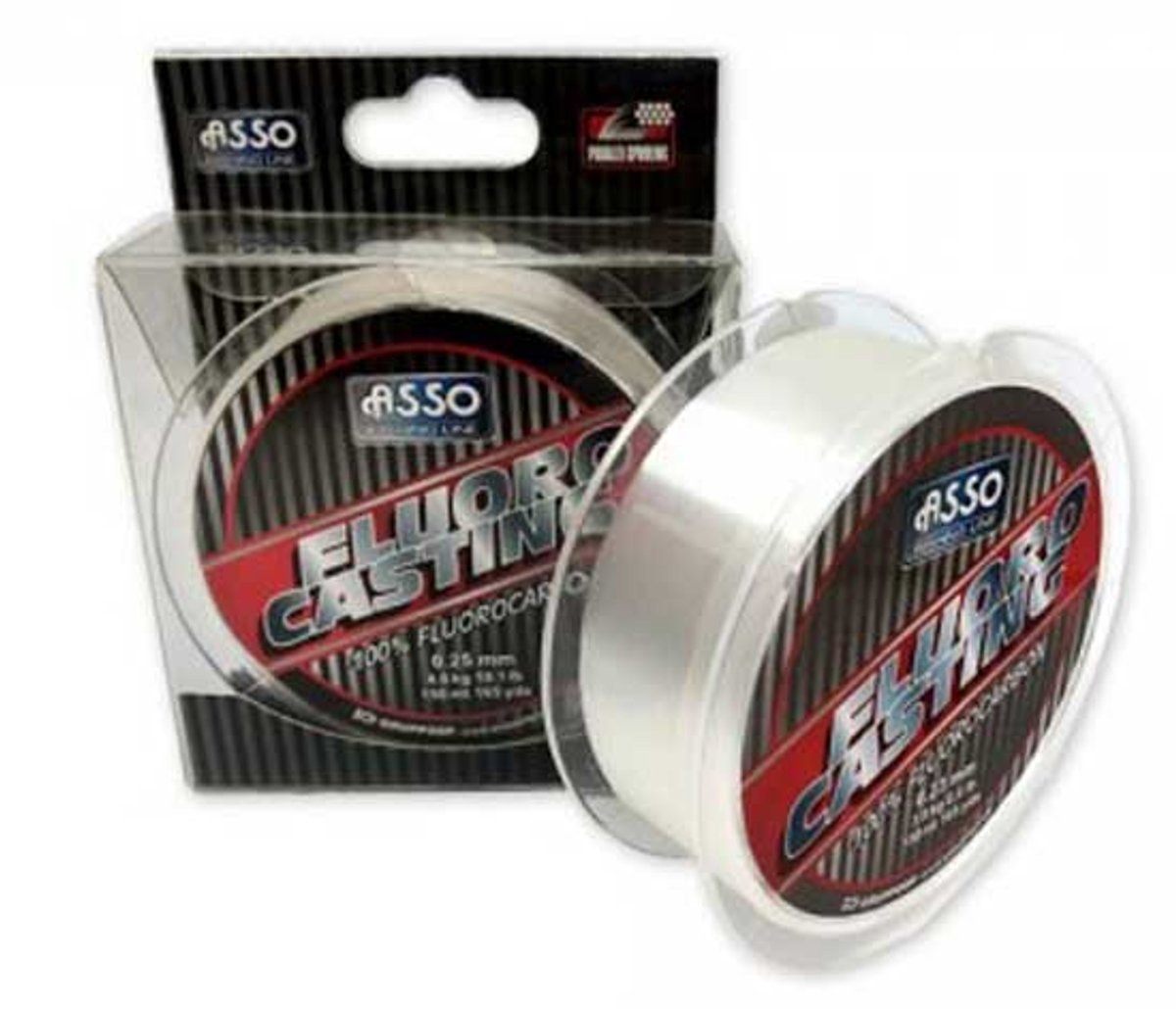 Asso Casting 150 M Flurocarbon Transparant 0.250 mm