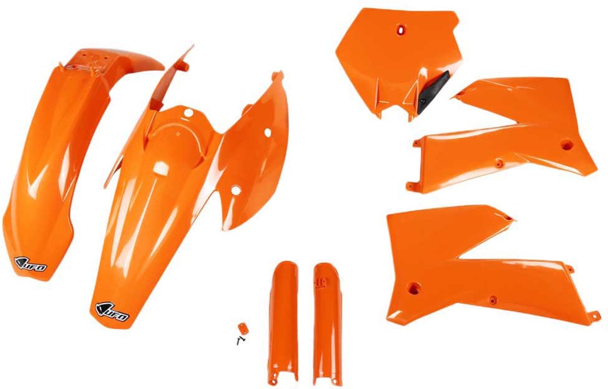 Ufo Ktm Sx/sx-f 2005-2006 Ktkit503f-127 Fork Protectors & Plastic Set Oranje