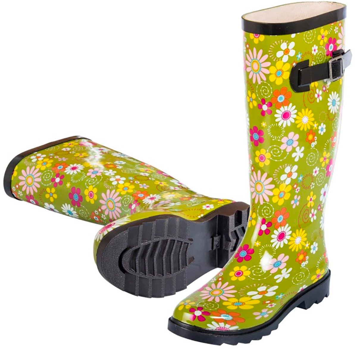 Stocker Bloemen Regenlaarzen Groen EU 36 Vrouw