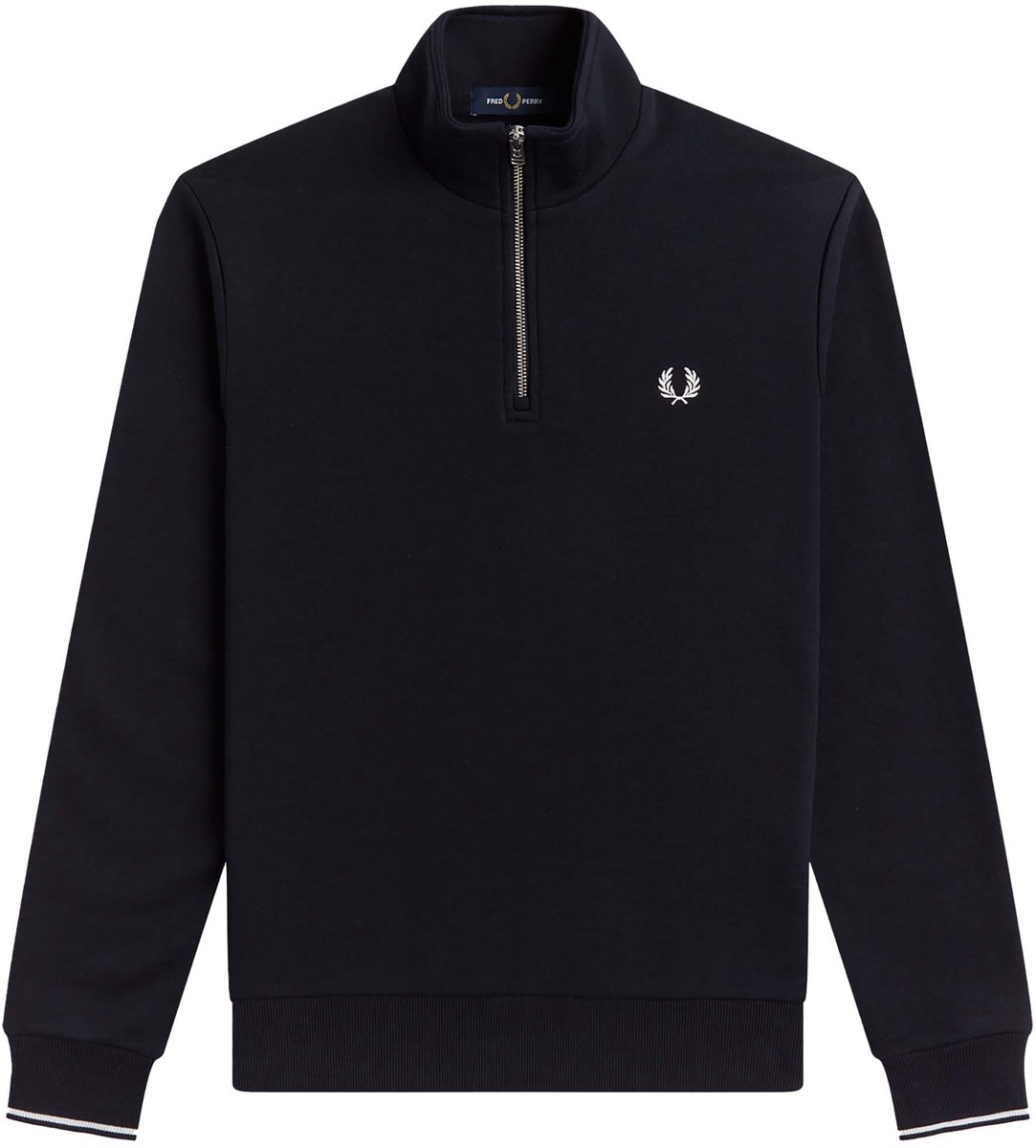 Fred Perry Half Zip Trui – Heren Schipperstrui Blauw
