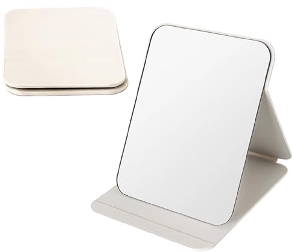 Draagbare opvouwbare make-upspiegel 16 x 11 cm voor kantoor en reizen
