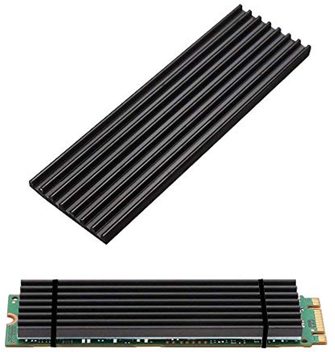 Aluminium koellichaam voor M.2 2280 SSD - Effectieve warmteafvoer 2-pack
