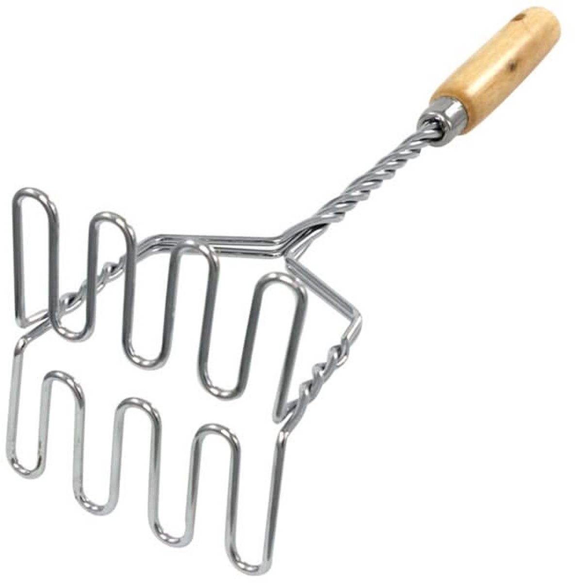 Cookinglife Aardappelstamper Houten Handgreep 37 cm