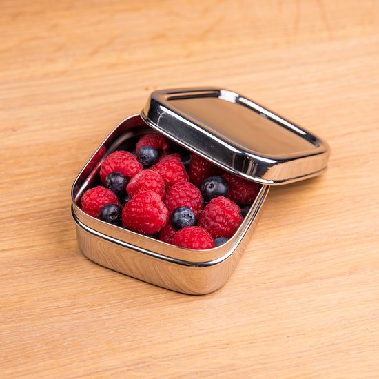 Bols à fruits de Luxe en acier inoxydable - Set de 2 - Boîtes à collation Bols à fruits en acier inoxydable - Enfants - Sans BPA - Talli - Bol à fruits scolaire - Boîte à collation enfant - Boîte à fruits