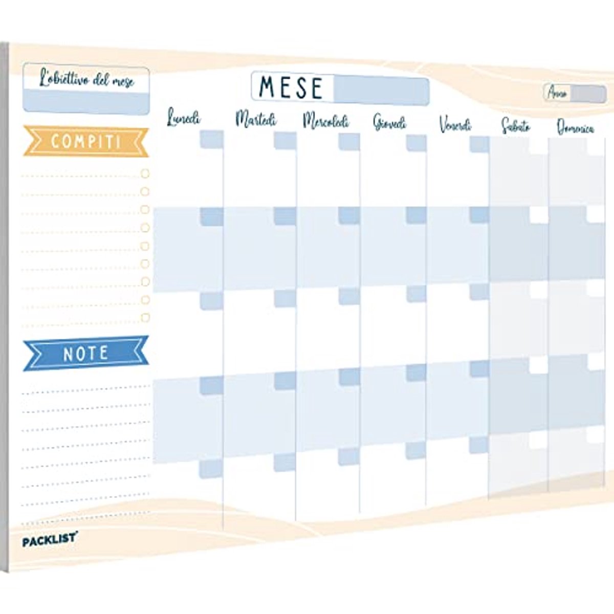 Maandplanner A4 met 25 pagina's - Altijd geldig - Organiseer je activiteiten