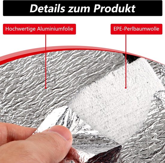 Lichtgewicht Isolatie Aluminium Slaapmat voor Kamperen - Opvouwbare Thermomat 200 x 200 cm - Ideaal voor Camping en Strandpicknick van Merkloos — afbeelding 5