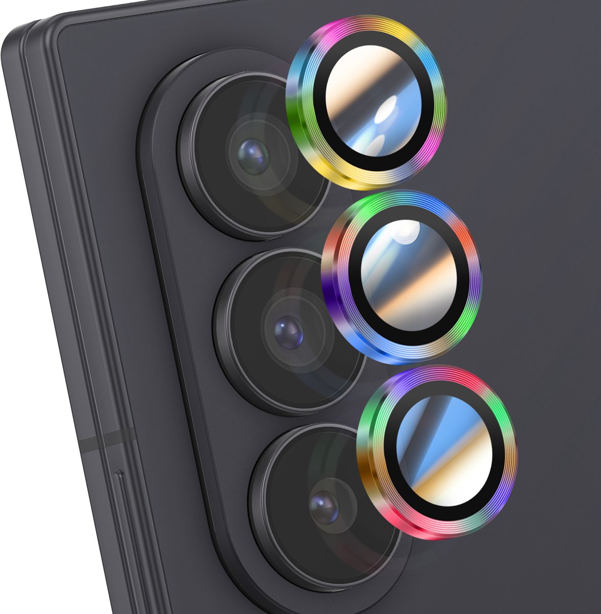 ENKAY, Camerabescherming Geschikt voor Samsung Galaxy Z Fold 7 Drievoudige lens, Meerkleurig