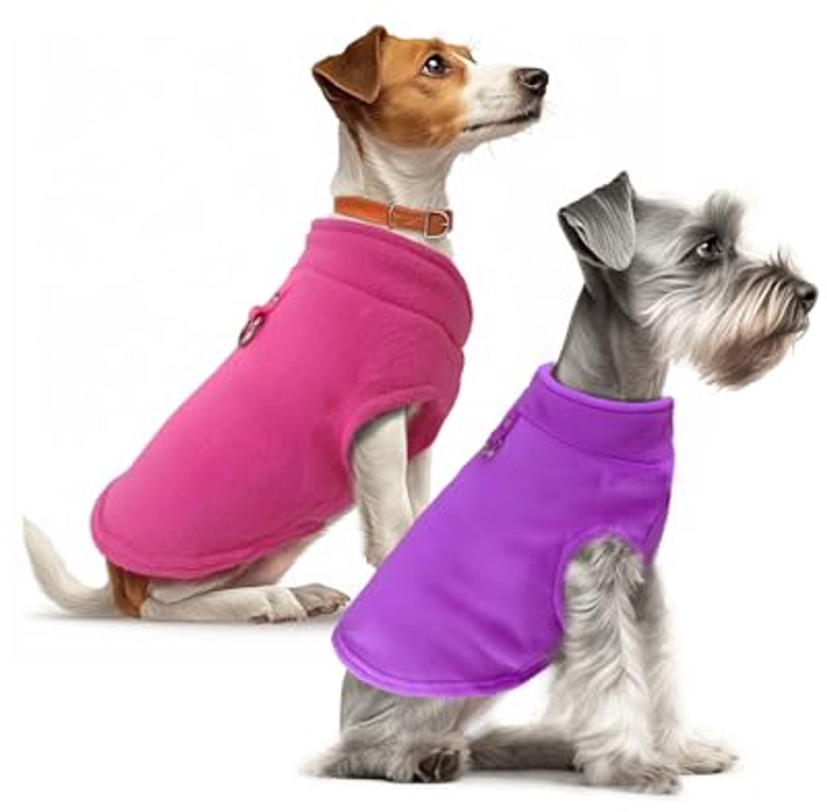 Warm en Zacht Set van 2 Hondentruien - Fleece Winterjas voor Kleine Honden en Katten