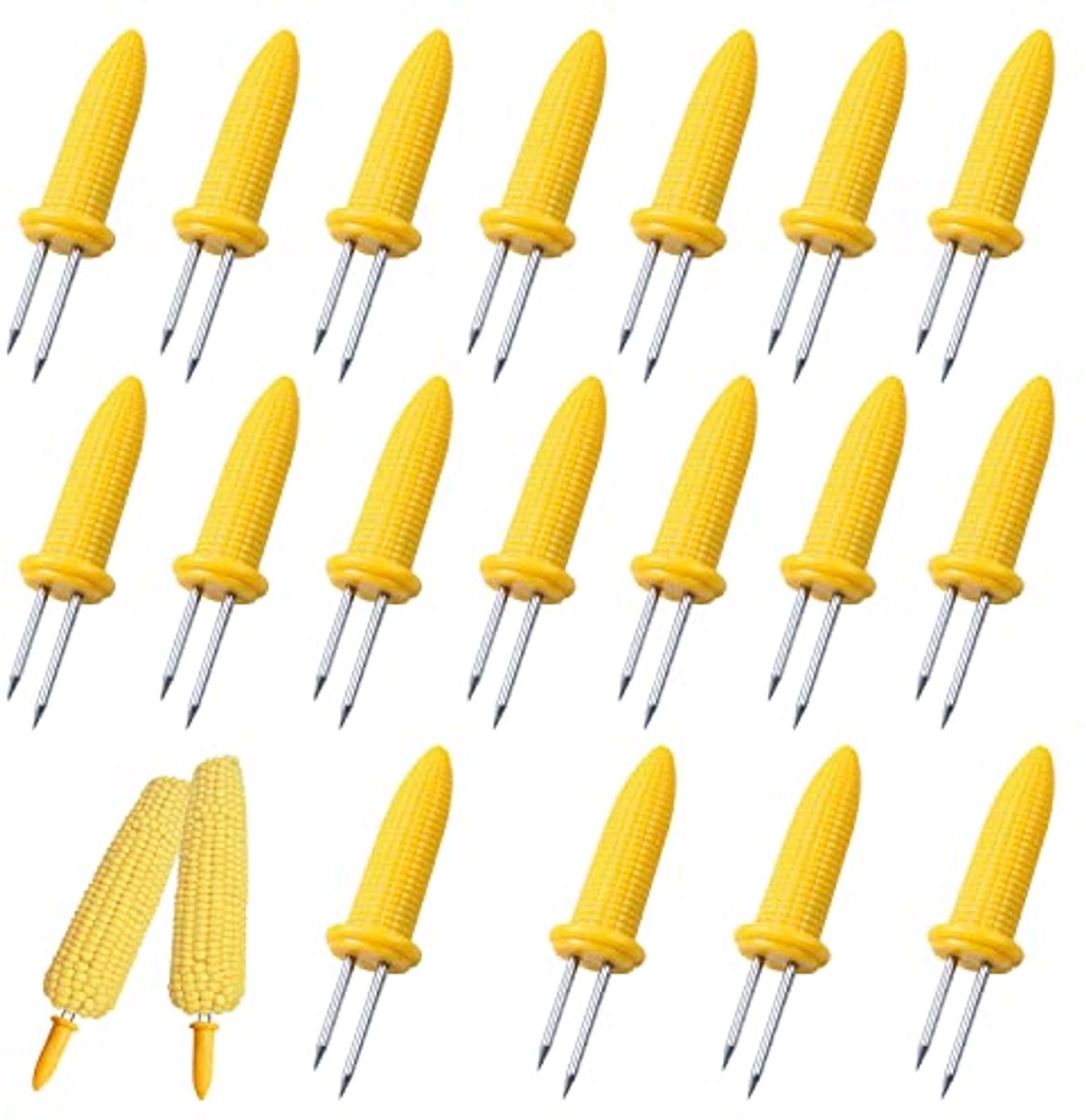 20 Stuks Maïs Spiesjes en Fruit Vorken voor BBQ en Thuis Koken