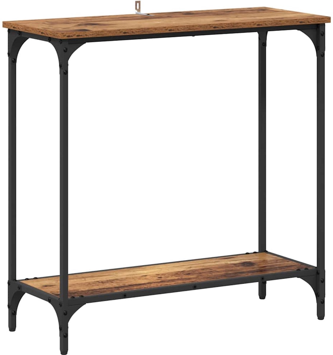 vidaXL Wandtafel - Oud - hout - 75 - x - 30.5 - x - 75 - cm - Bewerkt - hout Oud hout