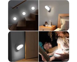 SmartQ- Magnetische LED Wandlamp met Bewegingssensor – USB Oplaadbaar, Draadloos en Stijlvol Zonder Boren voor Gang, Kast, Badkamer en Slaapkamer