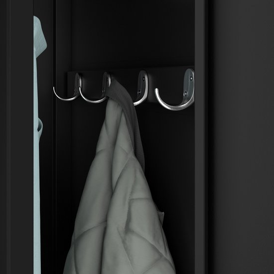 JAN NOWAK - Armoire métallique KACPER - Armoire à 4 compartiments - Zwart