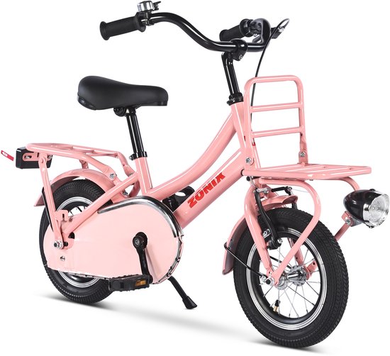 Zonix Meisjesfiets 12 Inch Pastel Roze Kinderfiets Transport Voor Meisjes Van 2 Tm 4 Jaar Geschikt Voor Kledingmaat 90-105 van Zonix — afbeelding 4