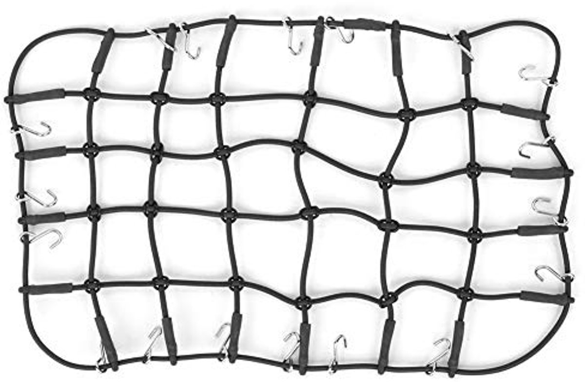 Universeel Elastisch Bagagenet voor RC Crawlers – Opbergnet en Accessoire (Zwart)