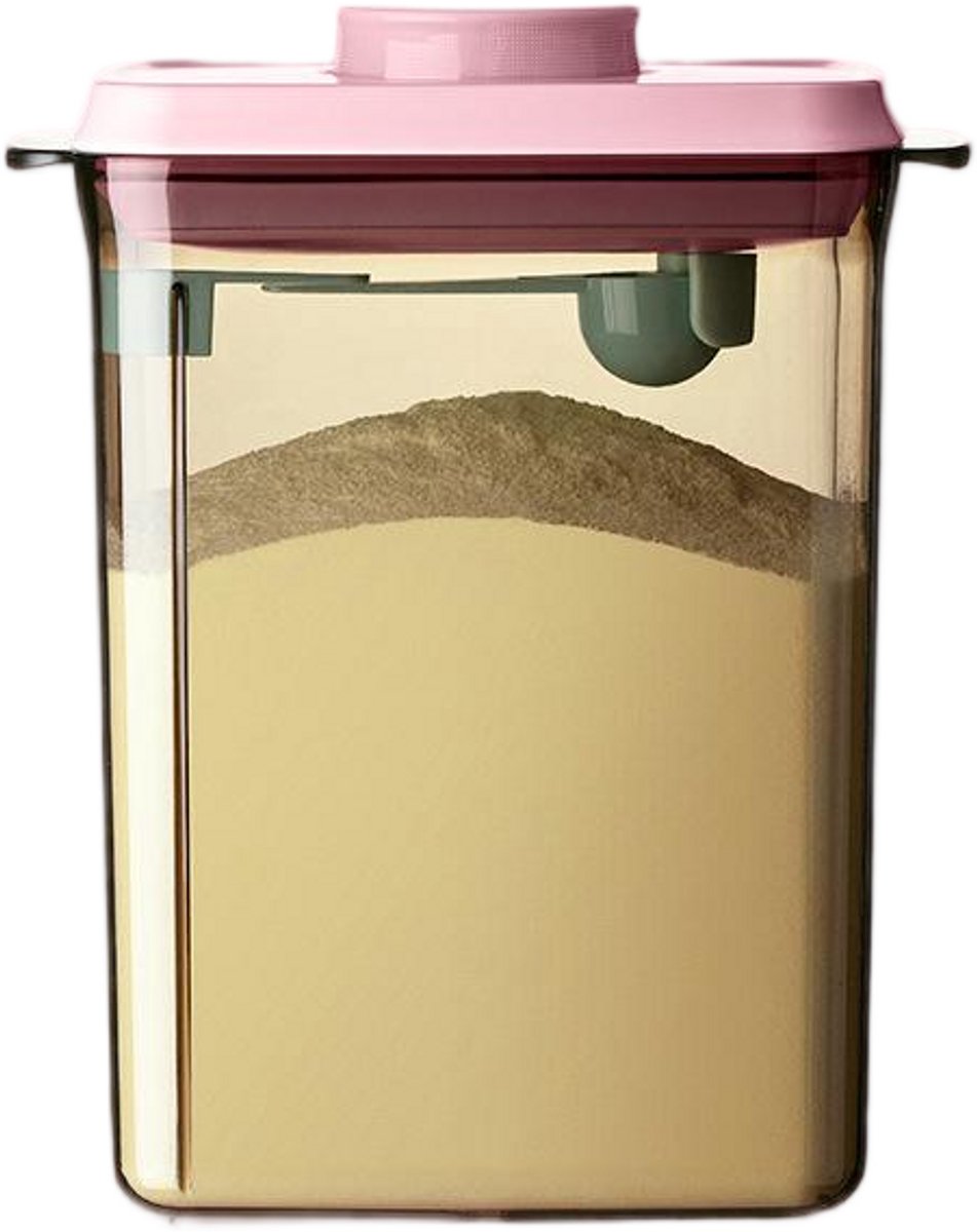 Image of 2300ml melkpoederdispenser - Draagbare melkpoederbewaardoos met maatschep - Verzegelde melkpoederdispenser - Melkpoedercontainer - Uitneembare eiwitpoederbewaardoos - Type C