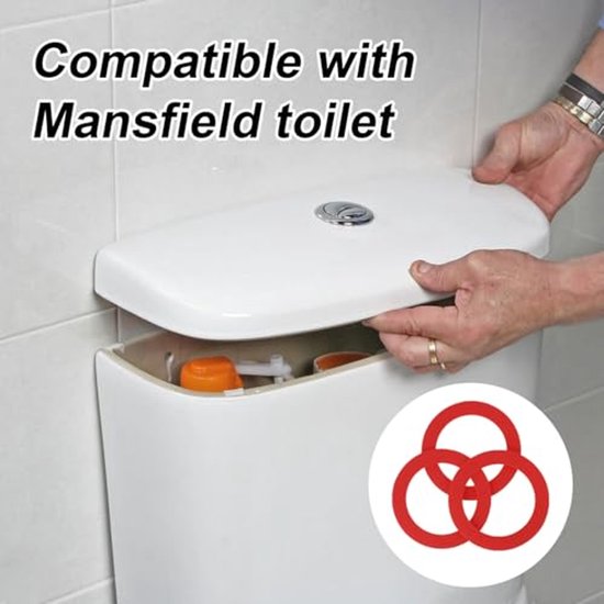 3-Pack Flush Valve Seals For Mansfield Toilets – 1.97-Inch Inner Diameter Rubber Gasket Replacement For Models 210 & 211 (Red)
