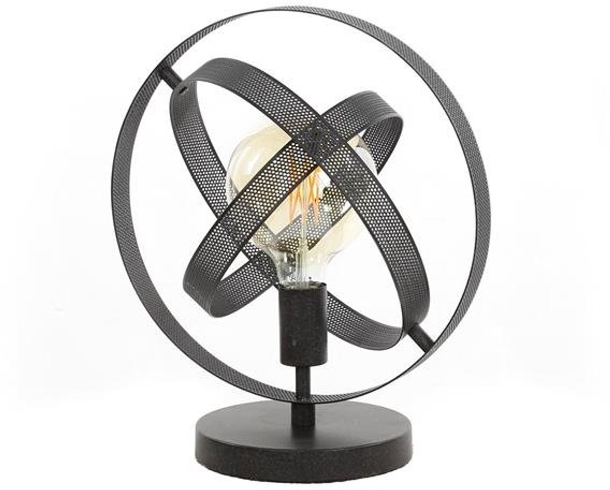 Tafellamp Industrieel Rond Galactic - Staande Tafel Lamp voor Woonkamer / Eetkamer / Slaapkamer - Industriele / Moderne Kleine Lamp van Metaal Mesh (32x38)
