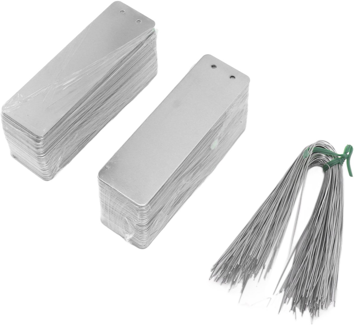 Metalen Plantenlabels Dubbelzijdig Beschrijfbaar - Hoge Duurzaamheid Aluminium - 100 Stuks - Geschikt voor Boom Identificatie en Buiten Tuinieren