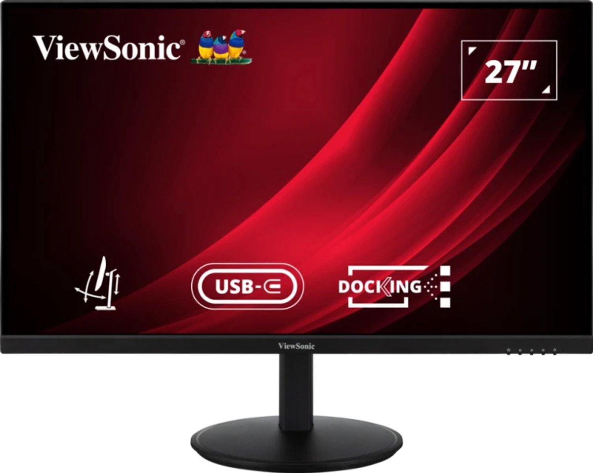 Viewsonic VG2709U-2K LED-monitor Energielabel F (A - G) 68.6 cm (27 inch) 2560 x 1440 Pixel 16:9 4 ms HDMI, DisplayPort, Audio, stereo (3.5 mm jackplug), USB 3.1 Gen 1, USB-C, RJ45 IPS LED