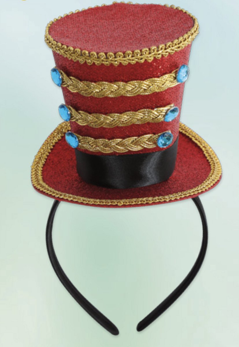 Hoedje Circusdirecteur - Rood