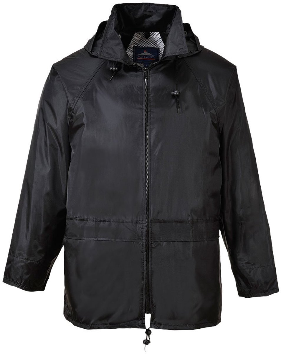 Portwest Volwassene regenjas -zwart-L