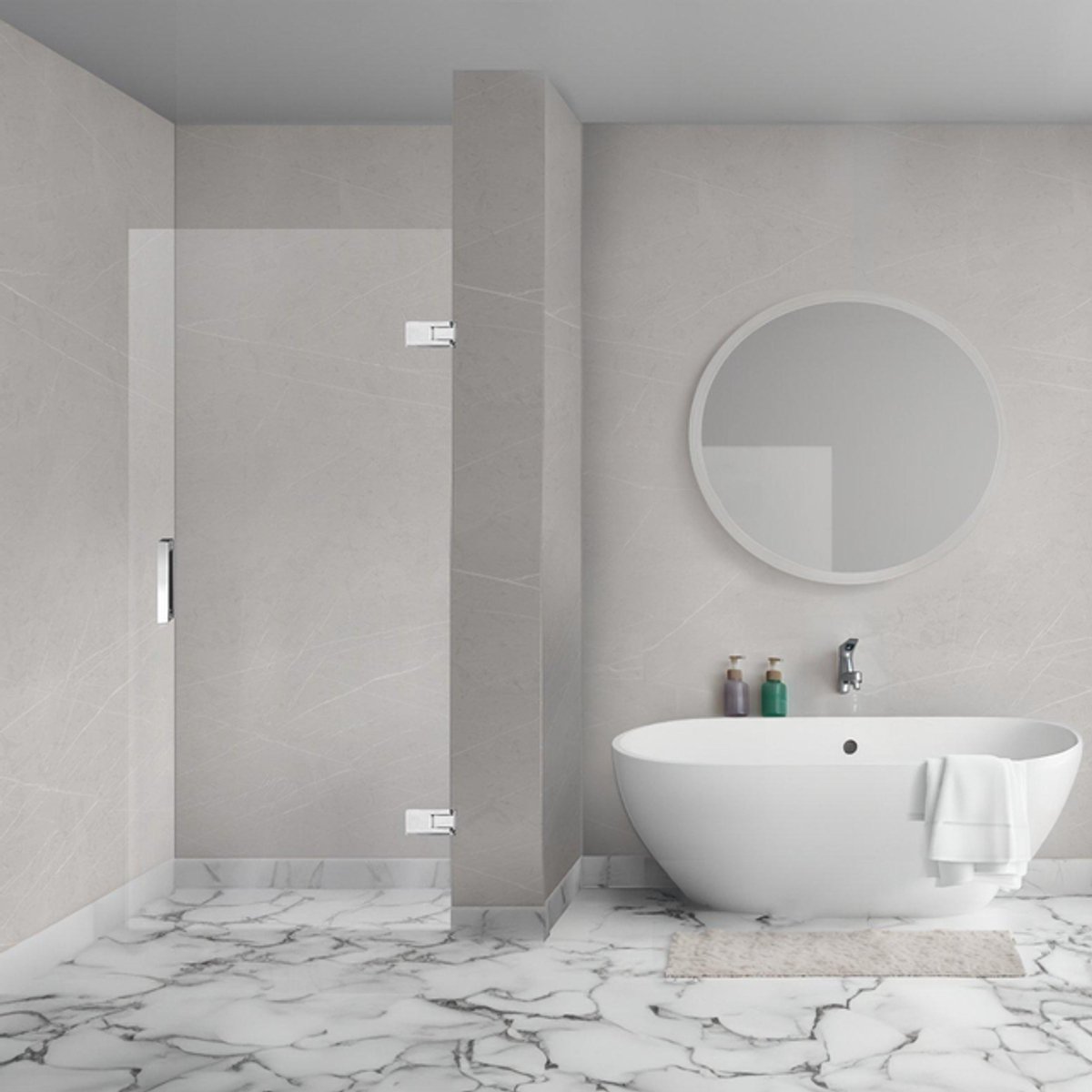 Aqua Vista Galatina Nisdeur - 70x200cm - excl. montageset - helder glas
