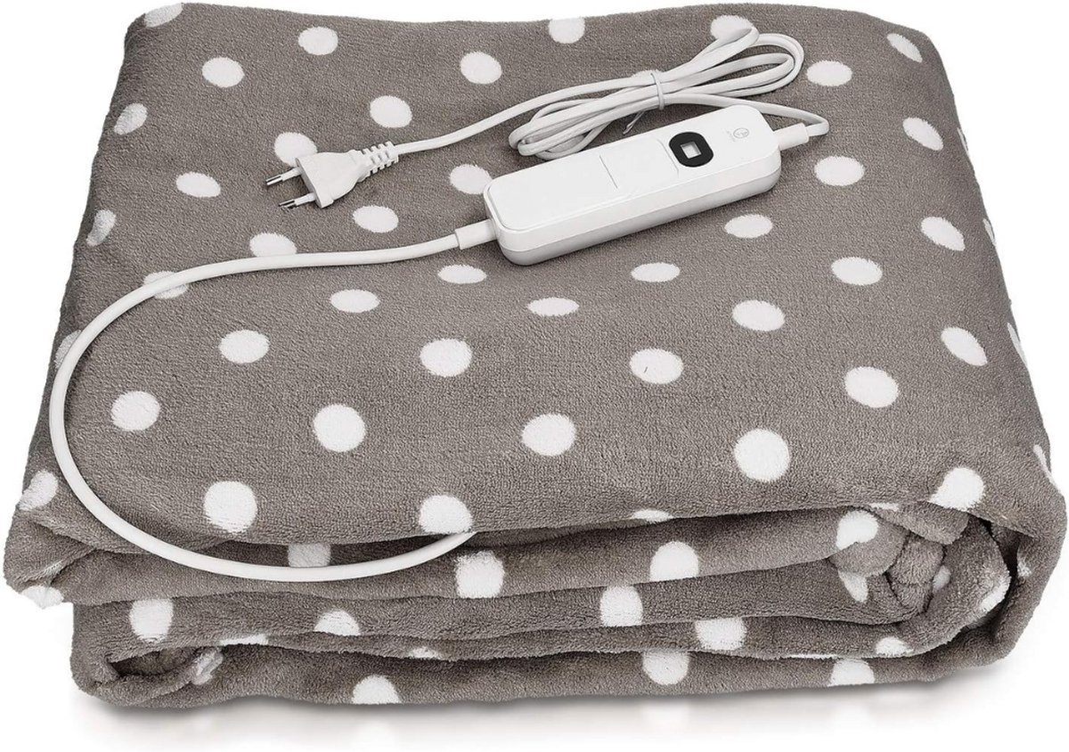 SCH® Elektrische deken 2 persoons - Elektrische deken - Deken - Grijs - 180cm x 130cm x 3cm