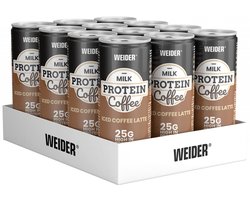 Weider Milk Protein Shake (12x250ml) Iced Coffee Latte - Eiwitten - Eiwit RTD