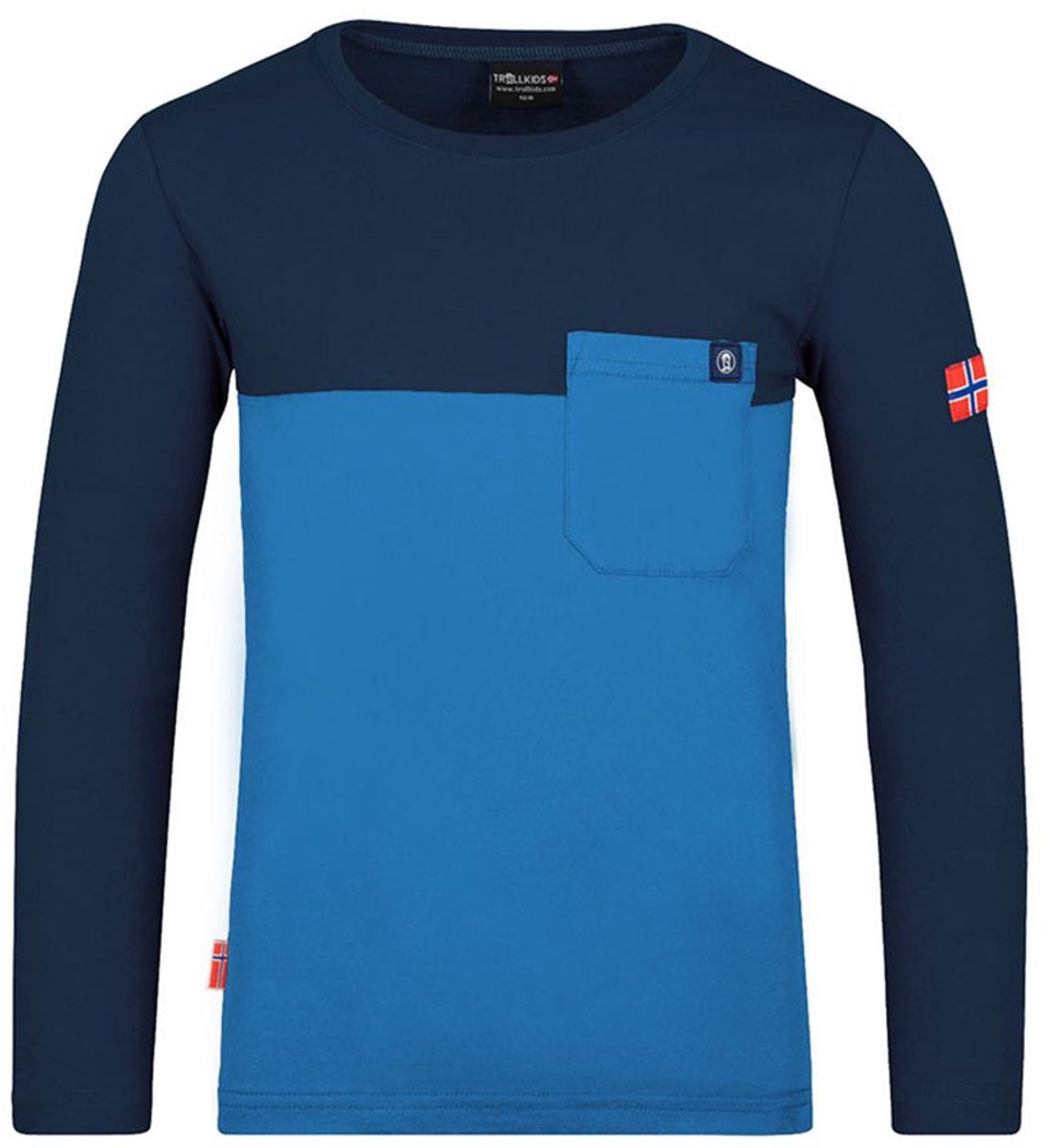 Trollkids Bergen T-shirt Met Lange Mouwen cm Kinderen Marineblauw