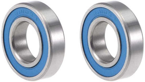Foto: Set van 2 groefkogellagers 6901 2rs 12x24x6 mm blauwe afdekking chroomstaal p6 abec3 