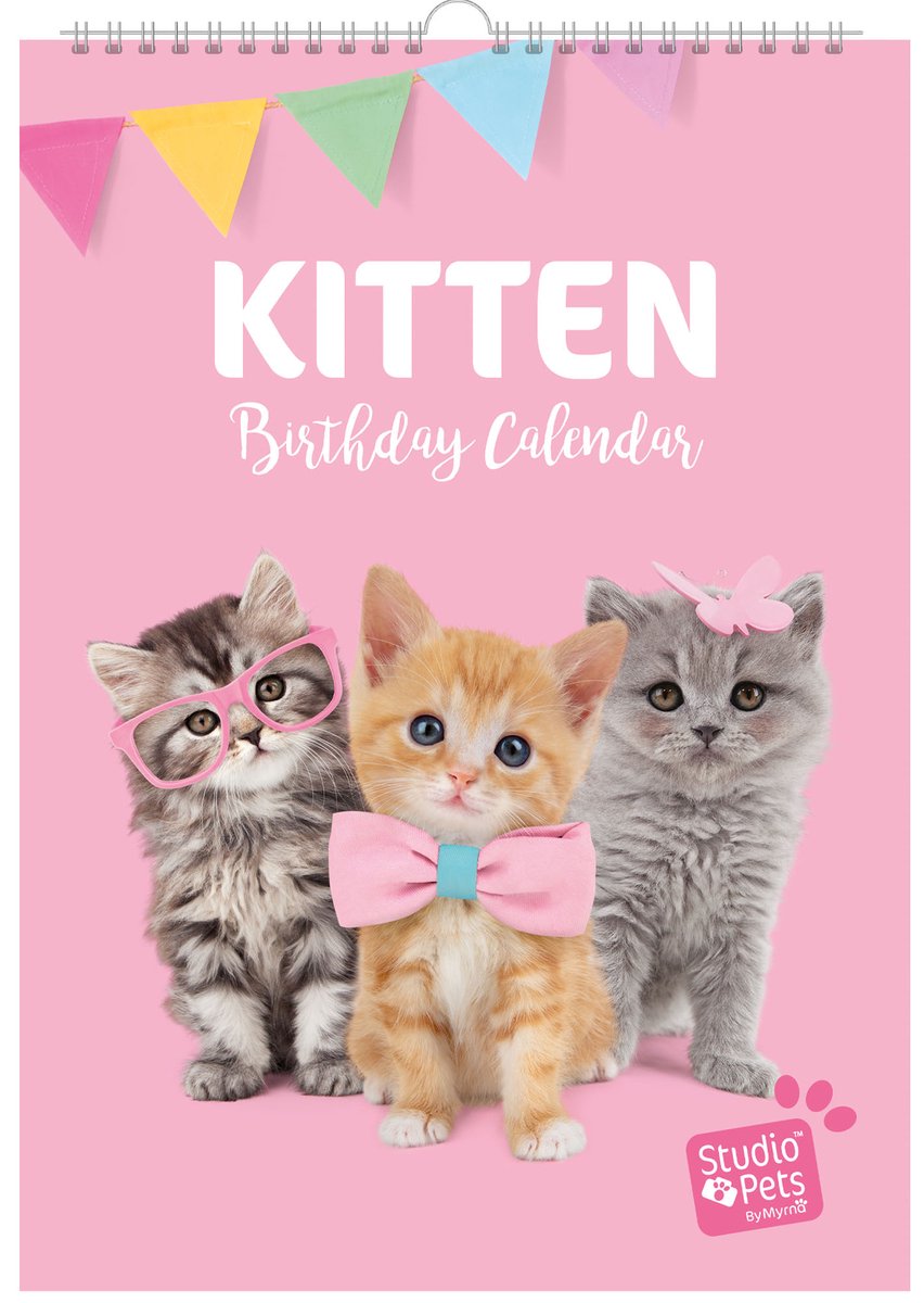 Studio Pets® verjaardag kalender A4 – kittens maandplanner / kalender