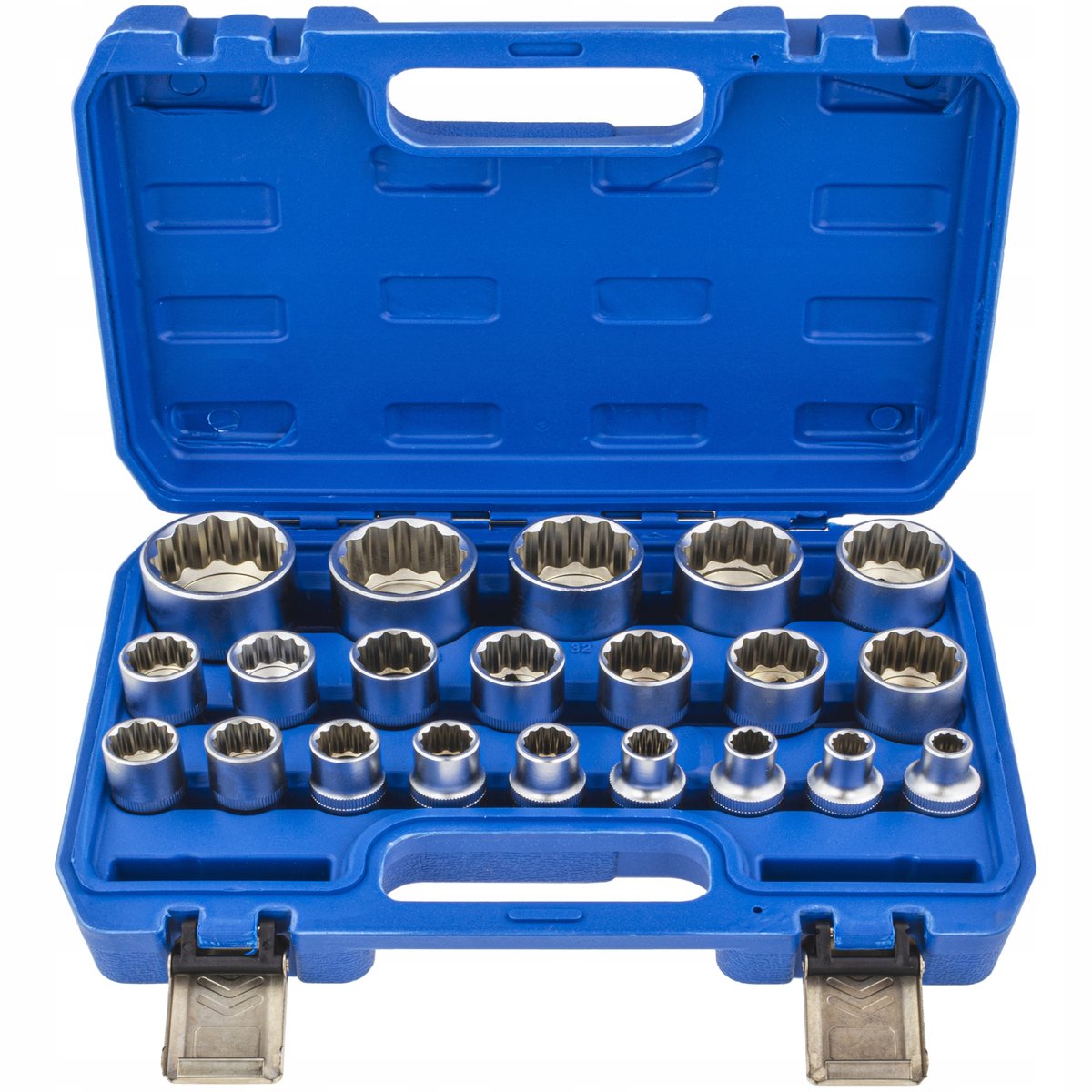 12-hoekige Spline Dop Set 1/2" 8-36mm, 21 Delen
