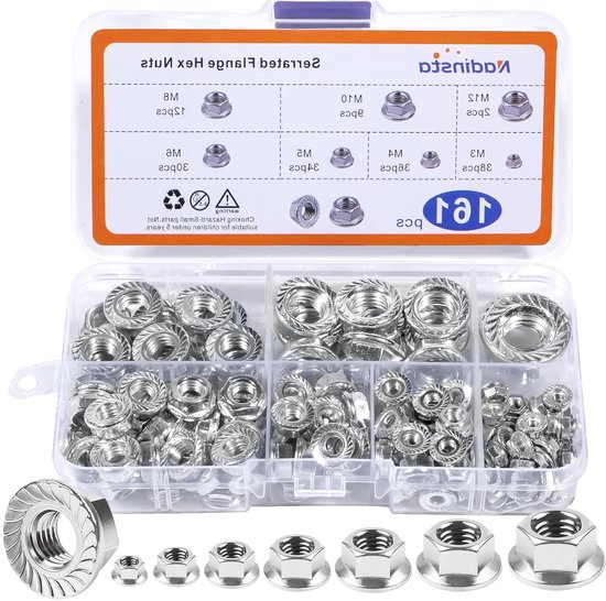 Bout en Moer Set - M3-M4-M5 - 500 stuks - BOLTNUTSET-500PCS