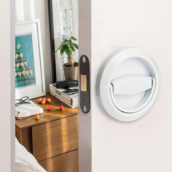 Allecto Plus - Poignée de porte encastrée en acier inoxydable pour porte de placard - Set de 2