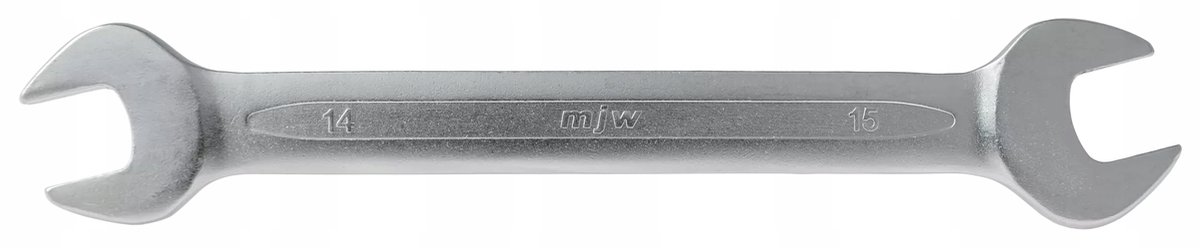 MJW Dubbelzijdige Platte Sleutel 14x15mm Staal CrV DIN ISO