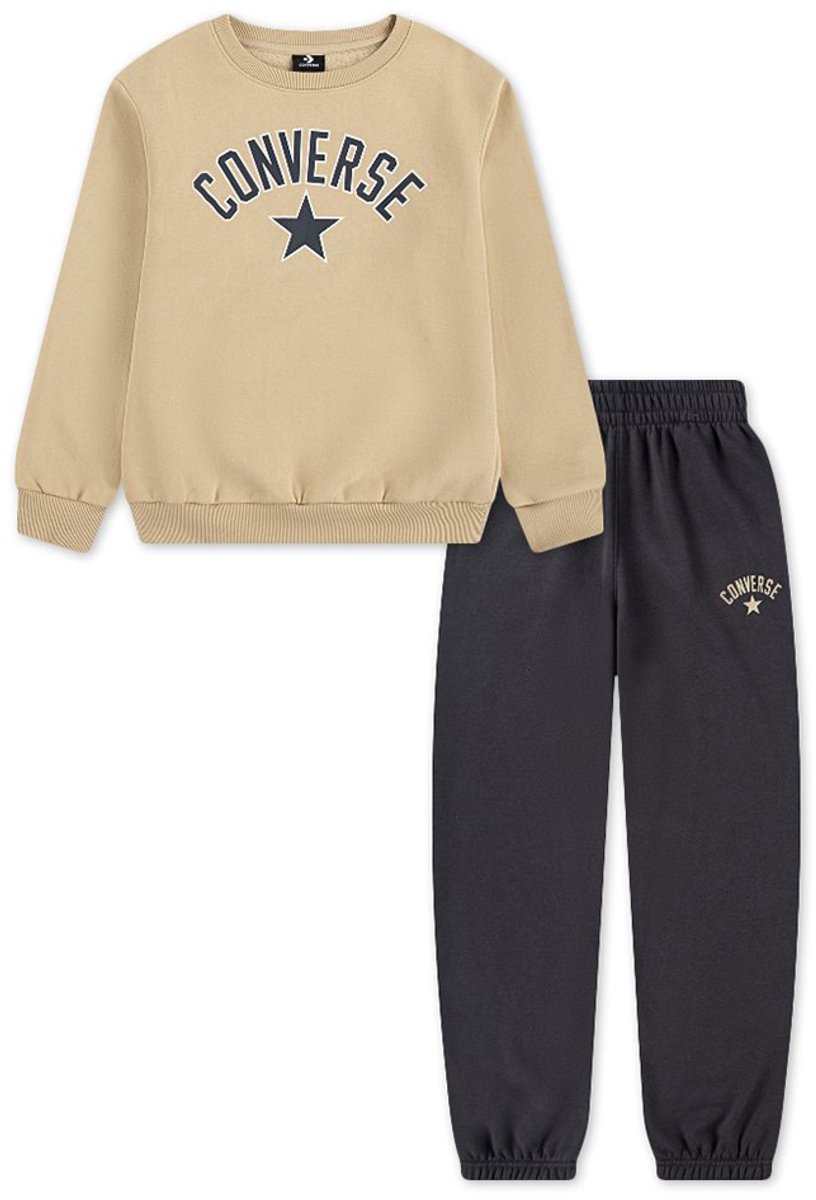 Set van sweatshirt en joggingsbroek voor kinderen Converse CNBV Heritage Est Po Dark Matter