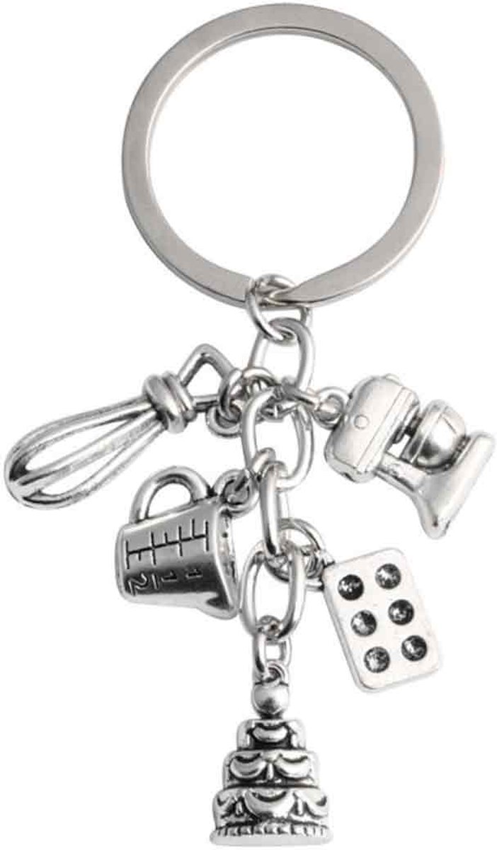 Sieraden taart ei garde koken chef dessert chef cadeau sleutelhanger rugzak hanger