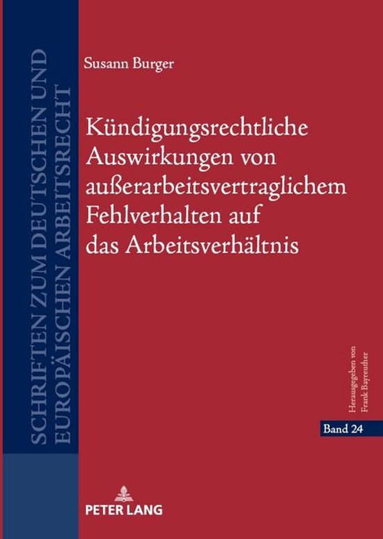 Schriften zum deutschen und europaeischen Arbeitsrecht 24 -  ... - cover