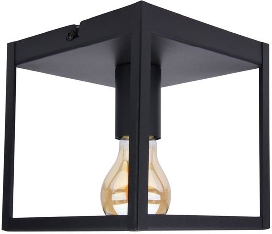 LEDUXA | Plafonnier noir | incl. Source de lumière | décoratif | plafonniers industriels | métaux | Raccord E27 | 4 W | 320lm | 2 400 000